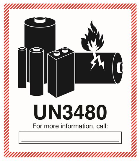 lithium battery label printable